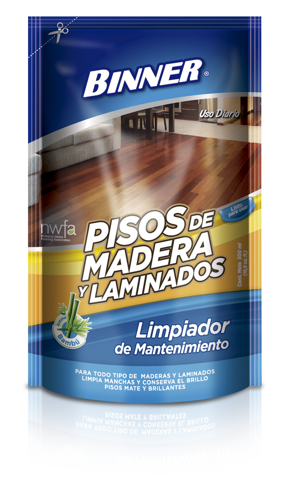 Limpiador Binner 500 ml Pisos Laminados 500ml Doypack