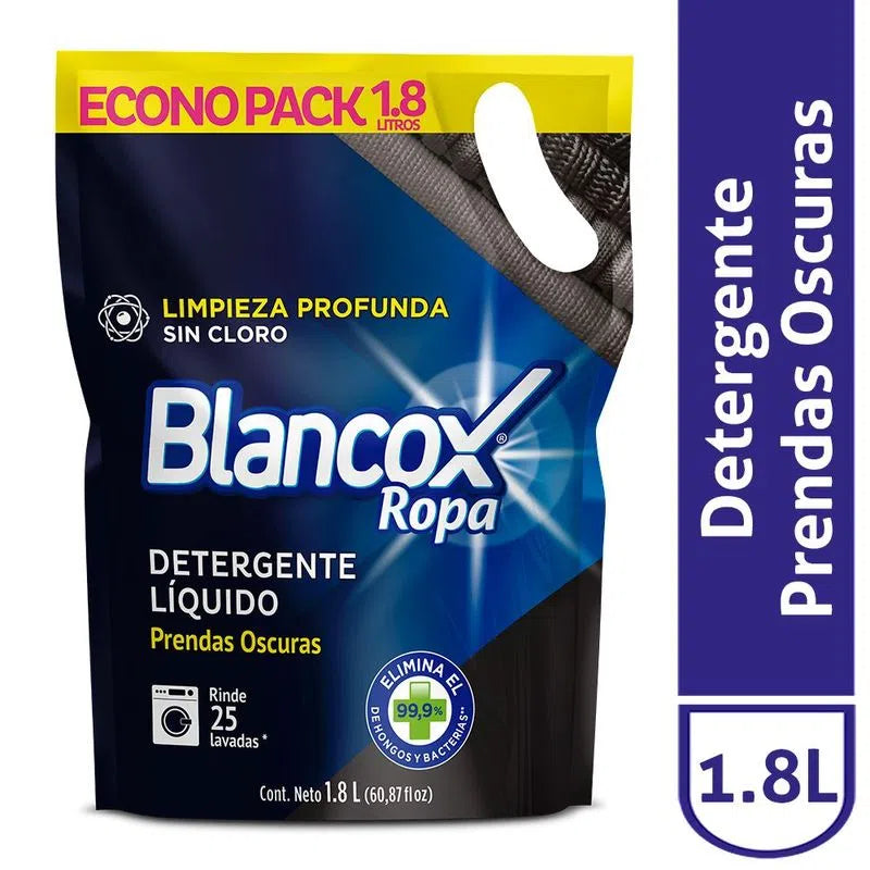 Detergente Liquido Blancox 1800 ml Ropa Oscura