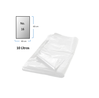 Bolsa Basura Calibre 16 x 10 blanca