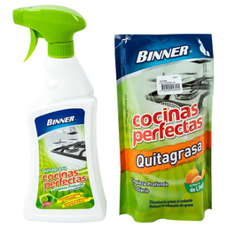Desengrasante Binner Cocinas Perfectas 500 ml Spray + 500ml Doypack Oferta