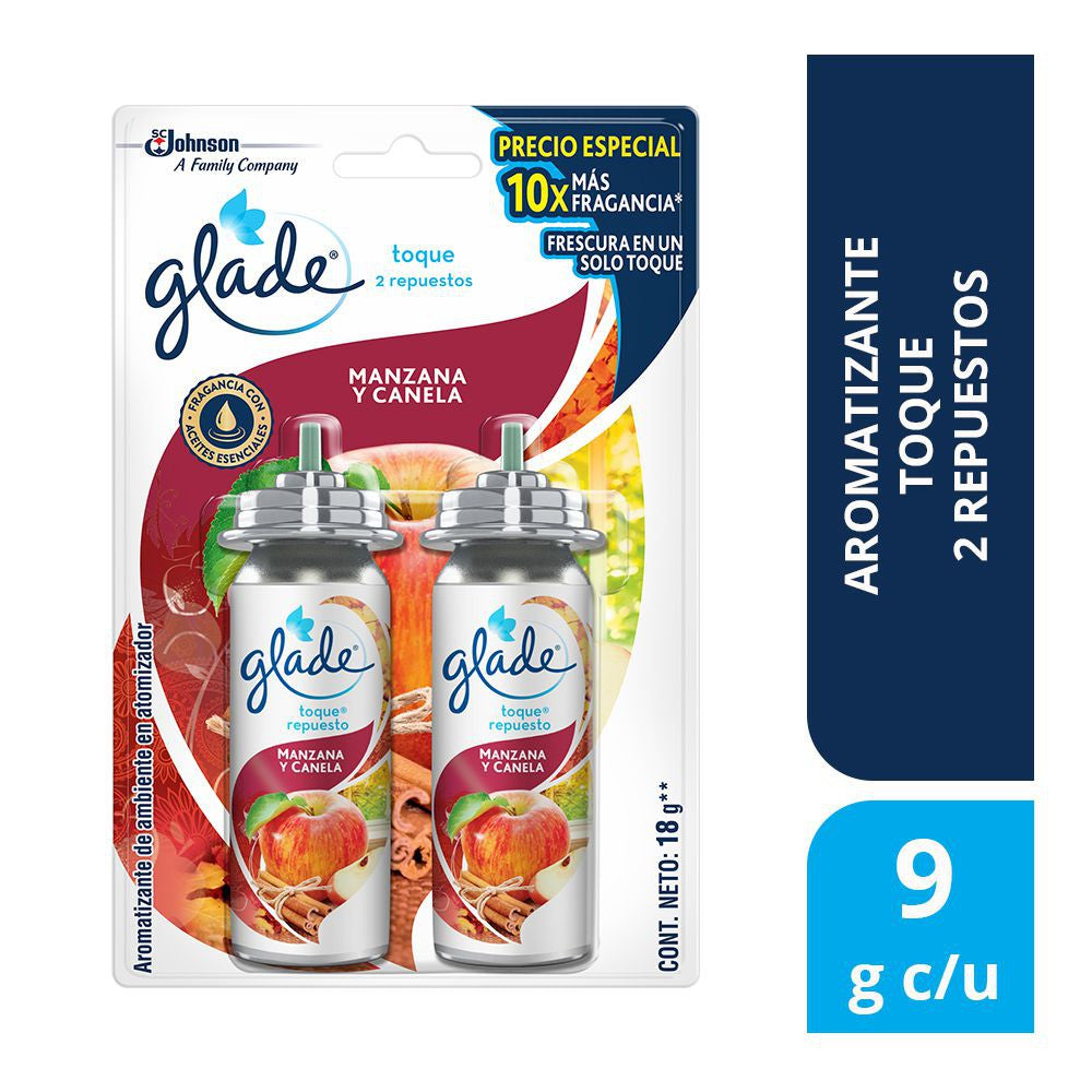 Ambientador Glade Toque Repuesto Manzana Canela x 2 Oferta