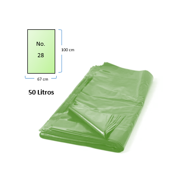 Bolsa Basura Calibre 28 5 Unidades Color Verde