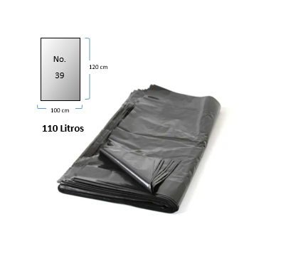 Bolsa Basura Calibre 39 5 Unidades Color Negra