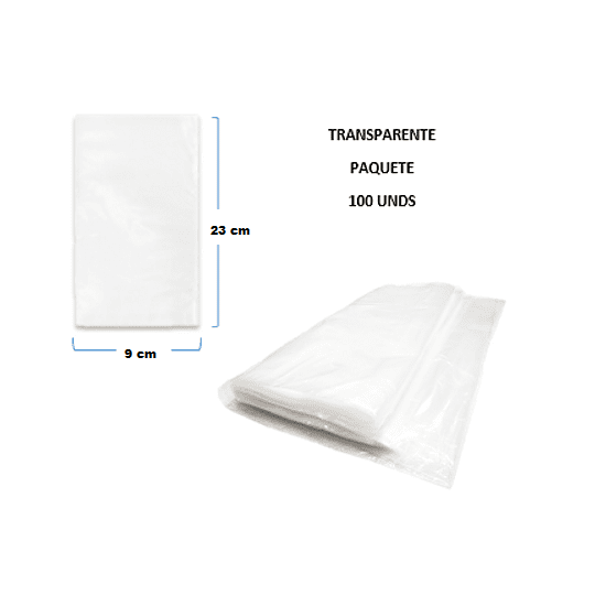 Bolsa Transparente 4 x 10 x 100