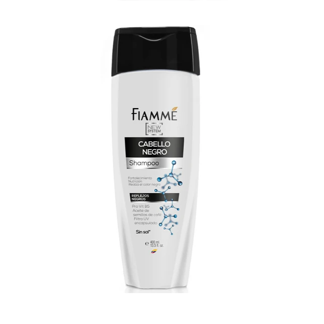 Shampoo Fiamme 400 ml Cabello Negro