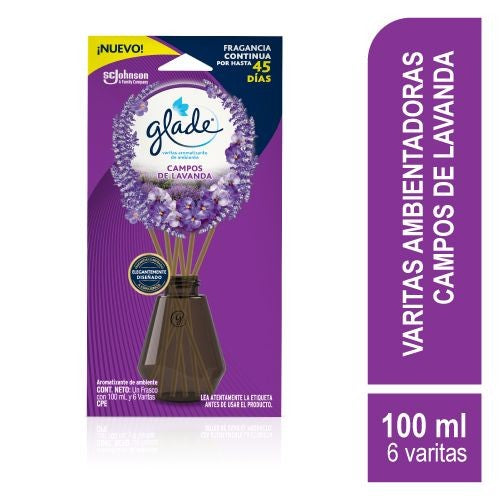 Ambientador Glade Varitas 100 ml Campos Lavanda