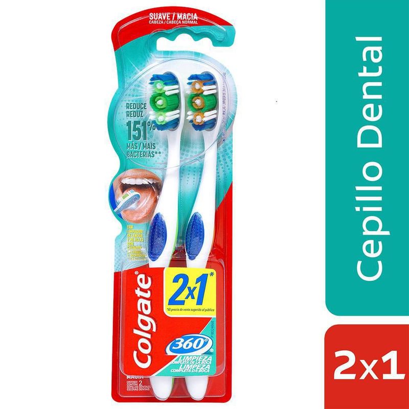 Cepillo Colgate 360 2 Unidades