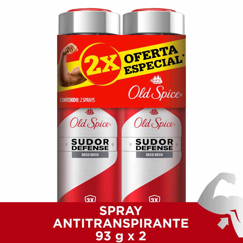 Desodorante Old Spice Aerosol 150ml 2 Unidades Sudor Defense Oferta