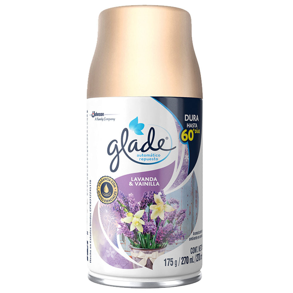 Ambientador Glade Automatico Repuesto x 270ml Lavanda Vainilla