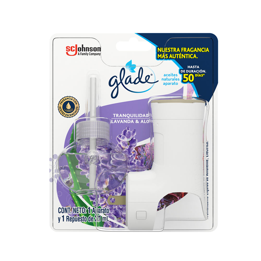 Ambientador Glade Electrico Lavanda & Aloe + Aparato Oferta
