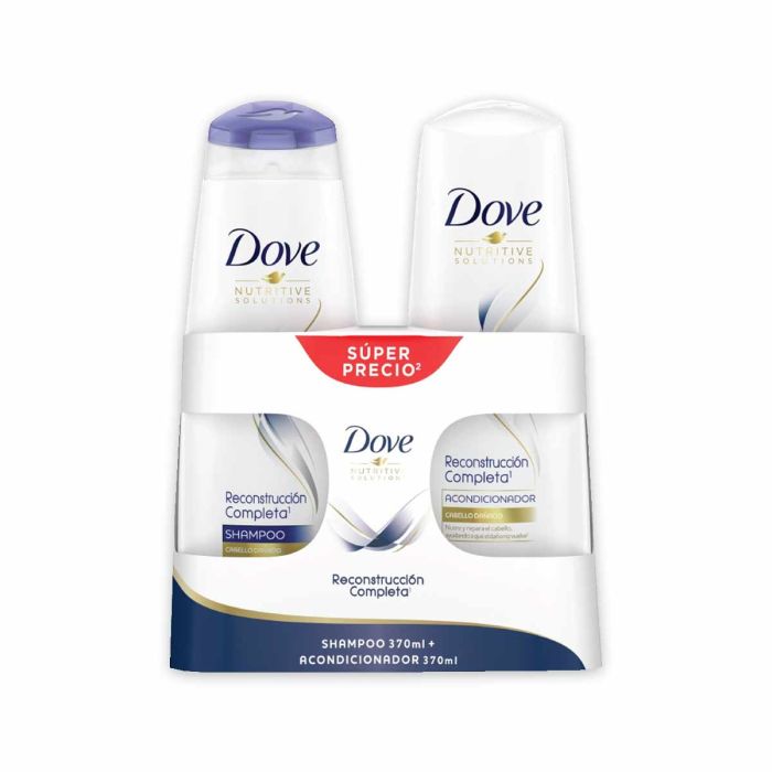 Shampoo Dove 400 ml + Acondicionador Dove 370 ml Reconstruccion Completa Oferta