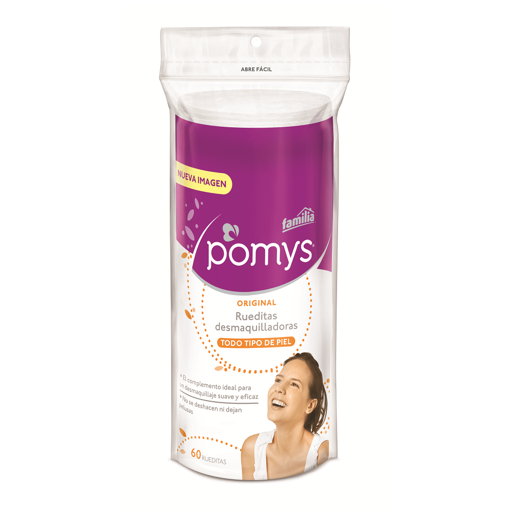 Ruedas Desmaquilldoras Familia Pomys 60 Unidades