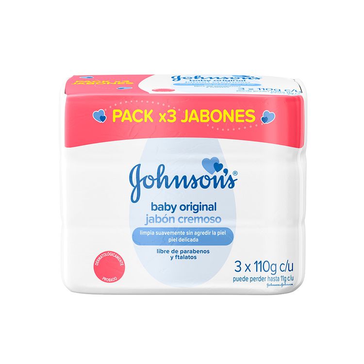 Jabon Jhonsons Baby 100gr x3 Crema
