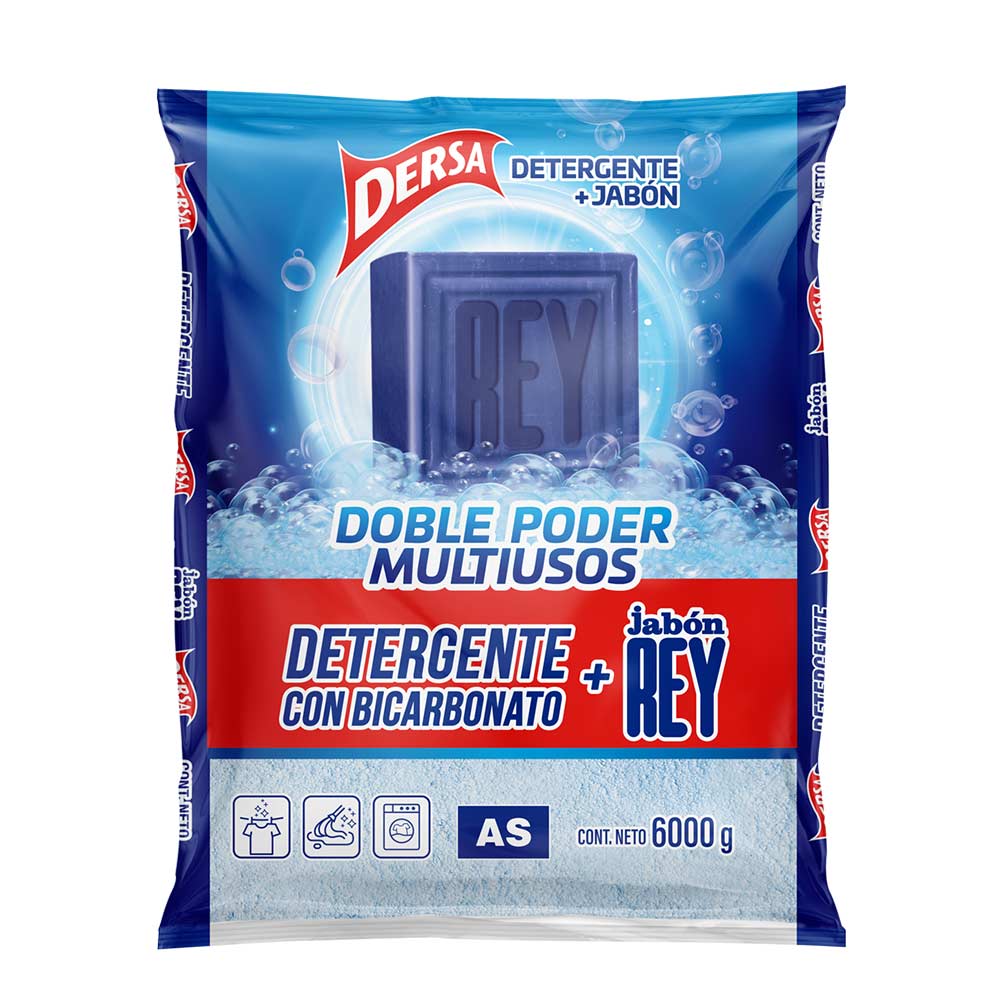 Detergente AS 6000 gr Bicarbonato + Jabon Rey