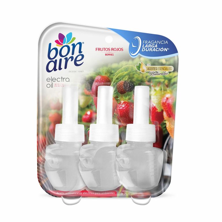 Ambientador Bonaire Electrico Frutos Rojos x 3 Repuesto Oferta