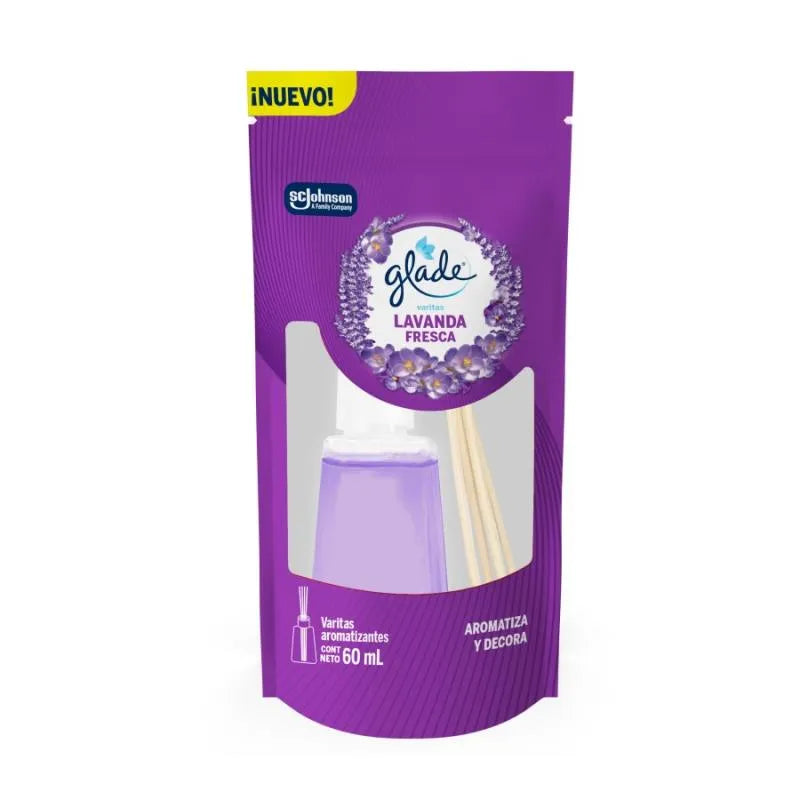 Ambientador Glade Varitas 60 ml Lavanda Fresca