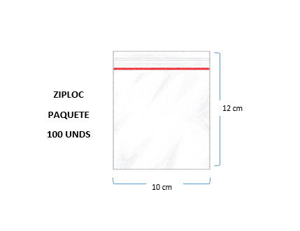 Bolsa Ziploc 10 x 12