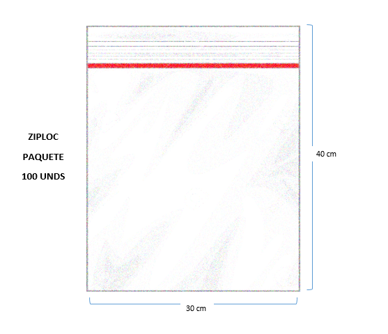 Bolsa Ziploc 30x40 x100und