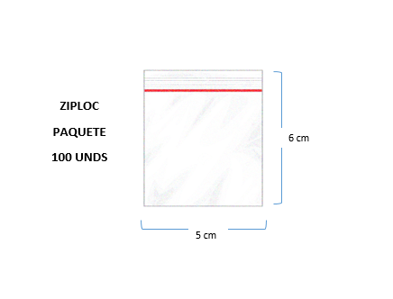 Bolsa Ziploc 5 x 6