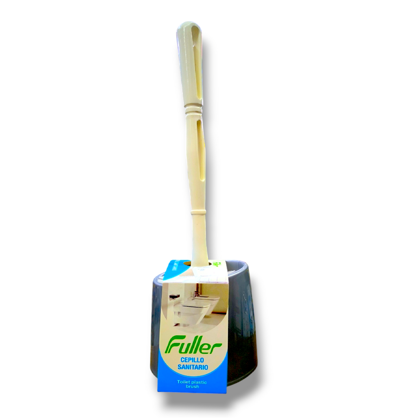 Cepillo Sanitario Con Base Fuller Pinto Gris