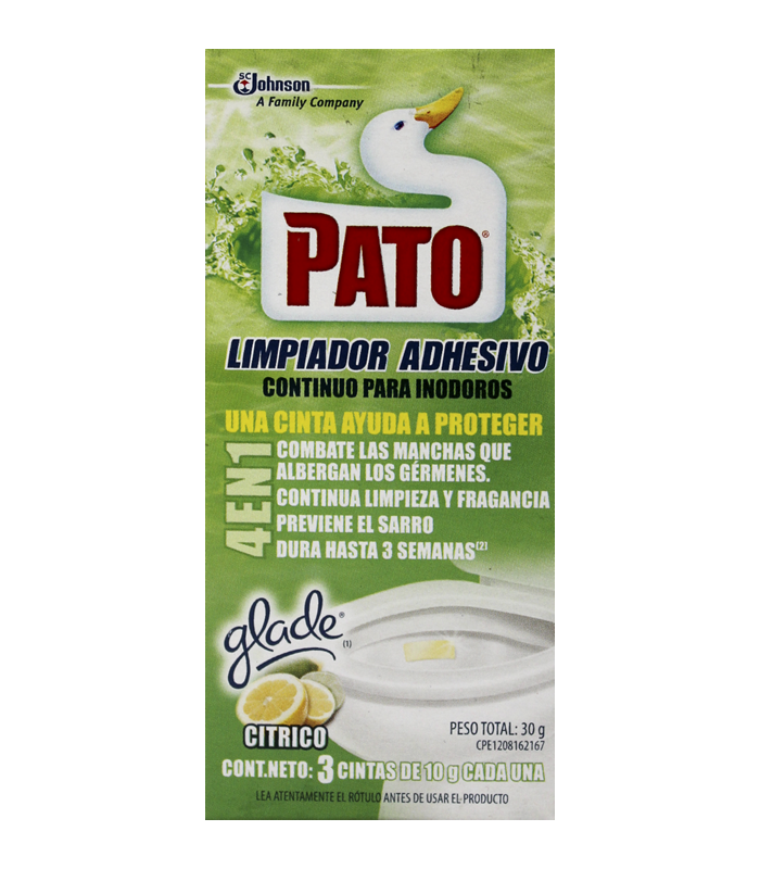 Cinta Adhesiva Pato Para Inodoros 30 Gr 3 Unidades Citrico