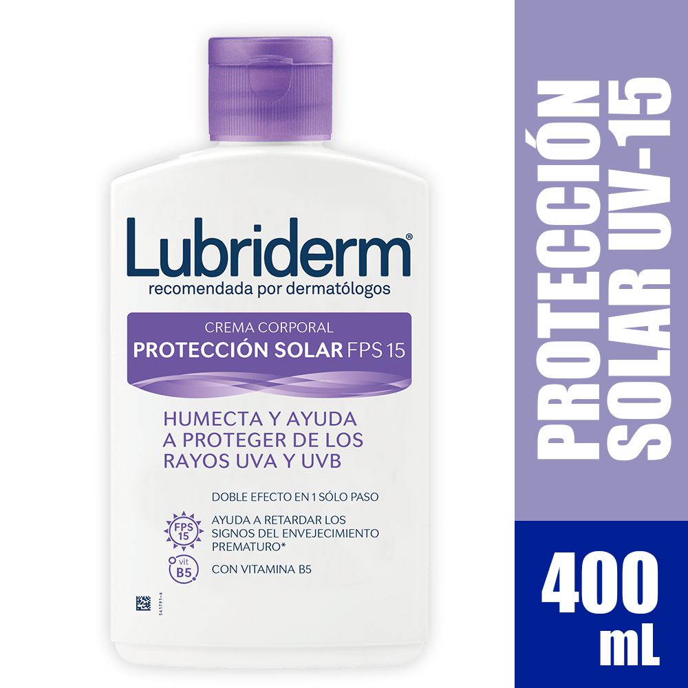 Crema Lubriderm 400ml Proteccion Solar