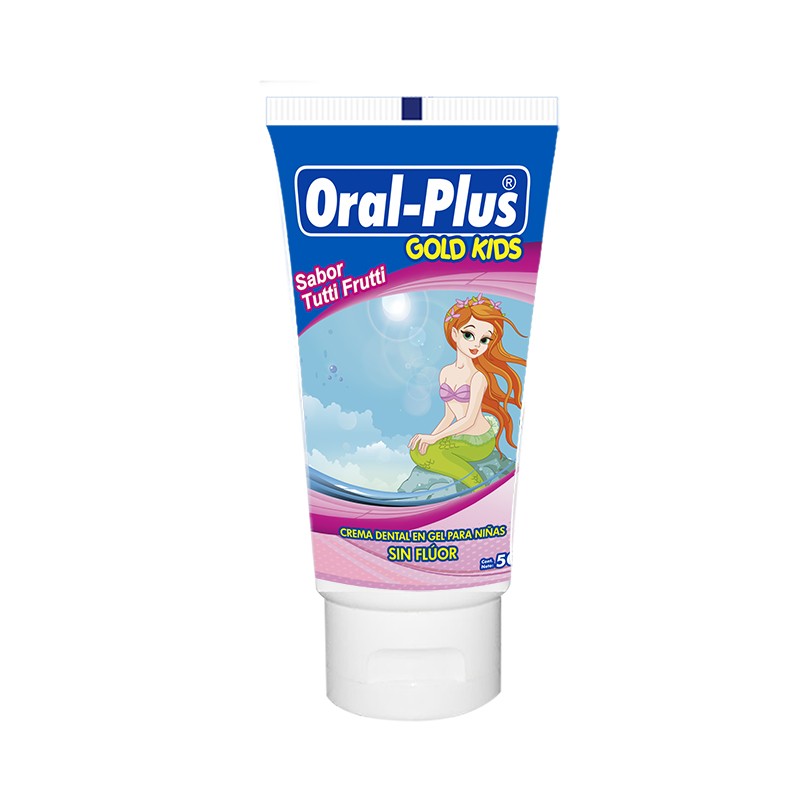 Crema Dental Oral Plus Niñas Sin Fluor Tutti Frutti 50 gr