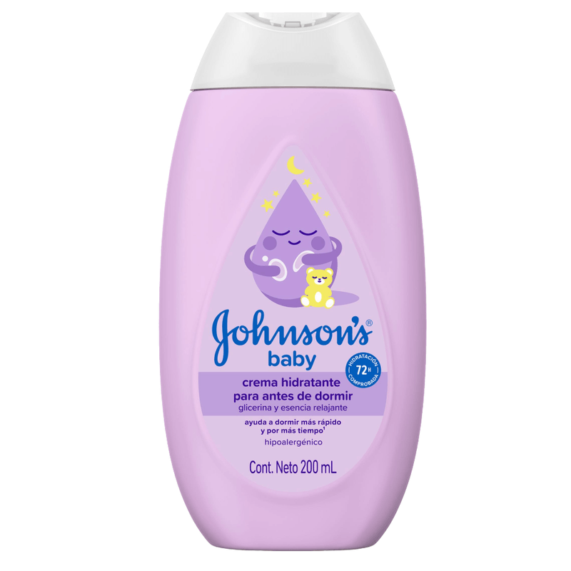 Crema Johnsons 200 ml Baby Hidratante Para Antes De Dormir Con Esencia Relajante