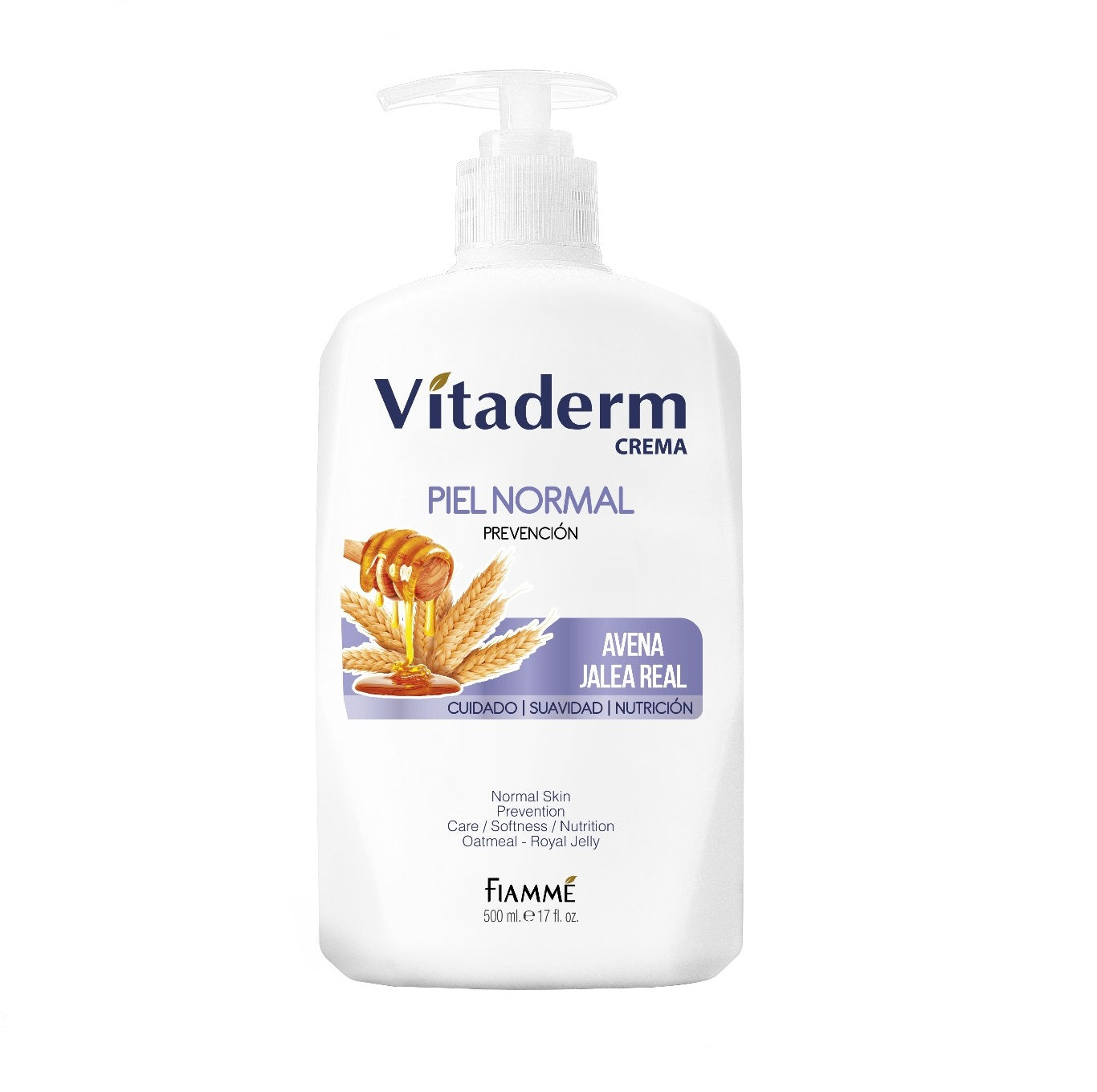 Crema Vitaderm 500 ml Avena Colageno Y Jalea Real