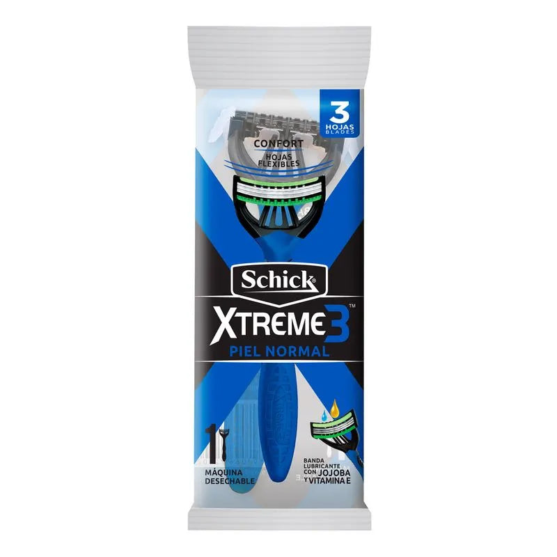 Cuchilla Afeitar Schick Extreme 3 Normal 3 Hojas 2 Unidades