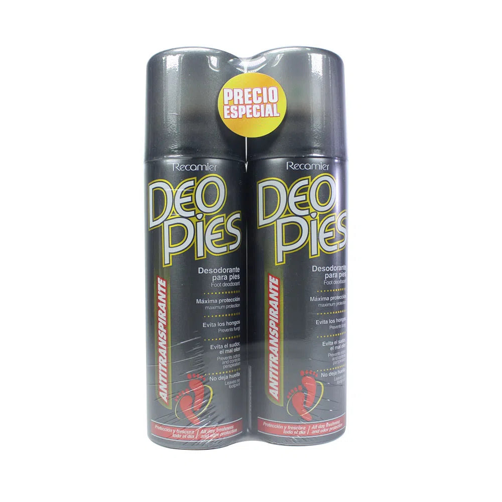 Talco Deo Pies Aerosol 260 ml 2 Unidades Antitranspirante Oferta