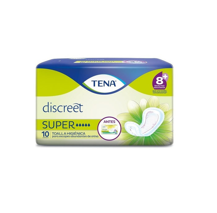 Toallas Higienicas Tena 10 Unidades Super