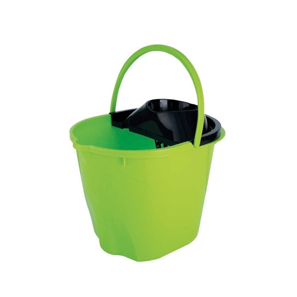 Balde Pinto 12 Litros Premium Verde + Exprimidor