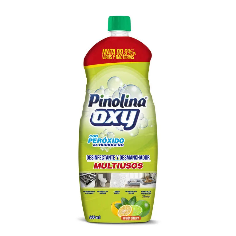 Desinfectante Pinolina 960 ml Multiusos Oxy Con Peroxido De Hidrogeno Fusion Ctrica