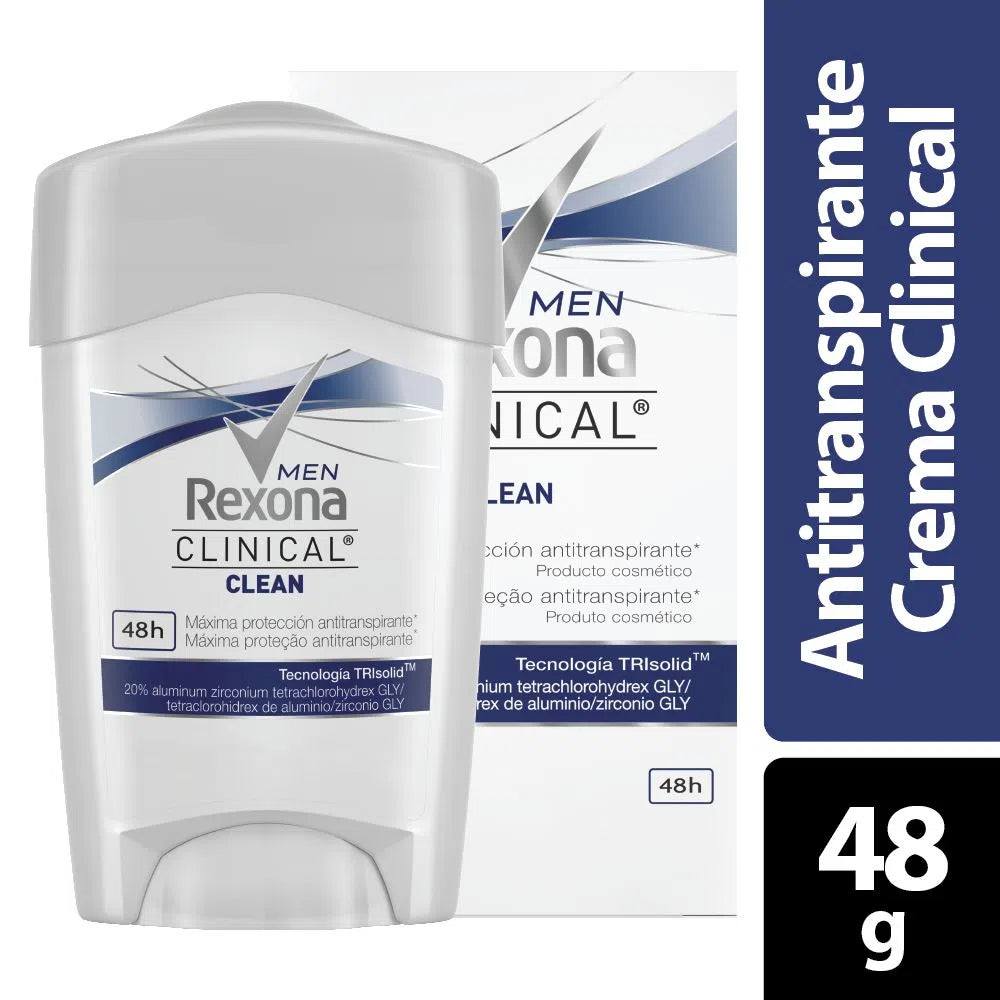 Desodorante Rexona Clinical Crema Hombre 48 gr Clean