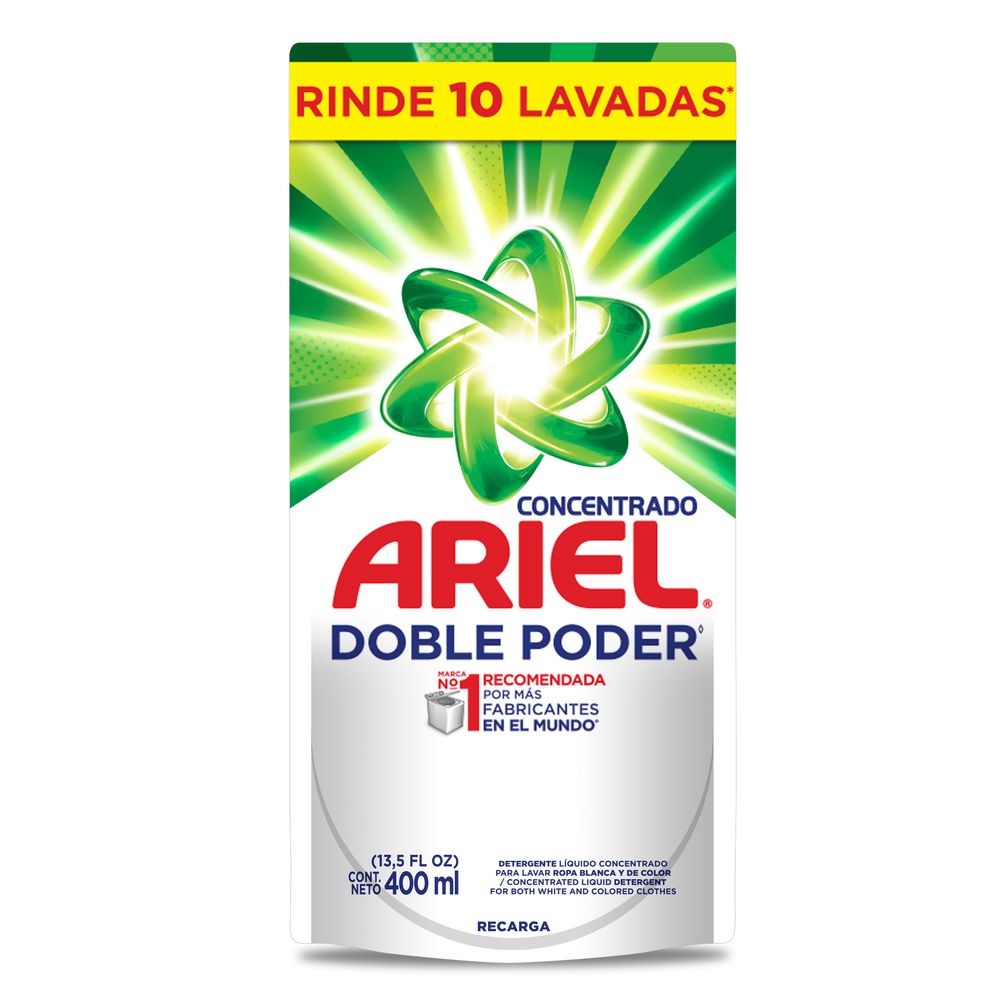 Detergente Ariel Liquido 400 ml Concentrado
