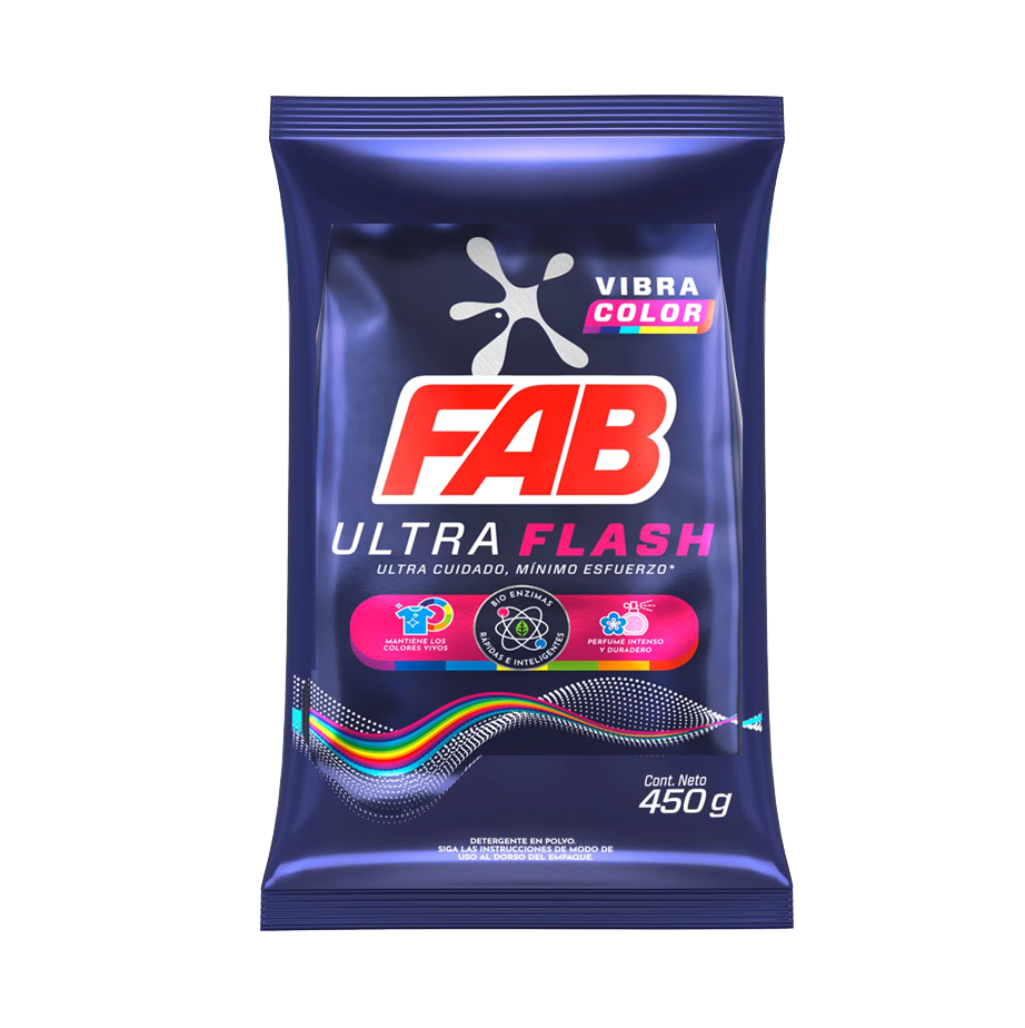 Detergente Fab 450 gr Ultra flash Color
