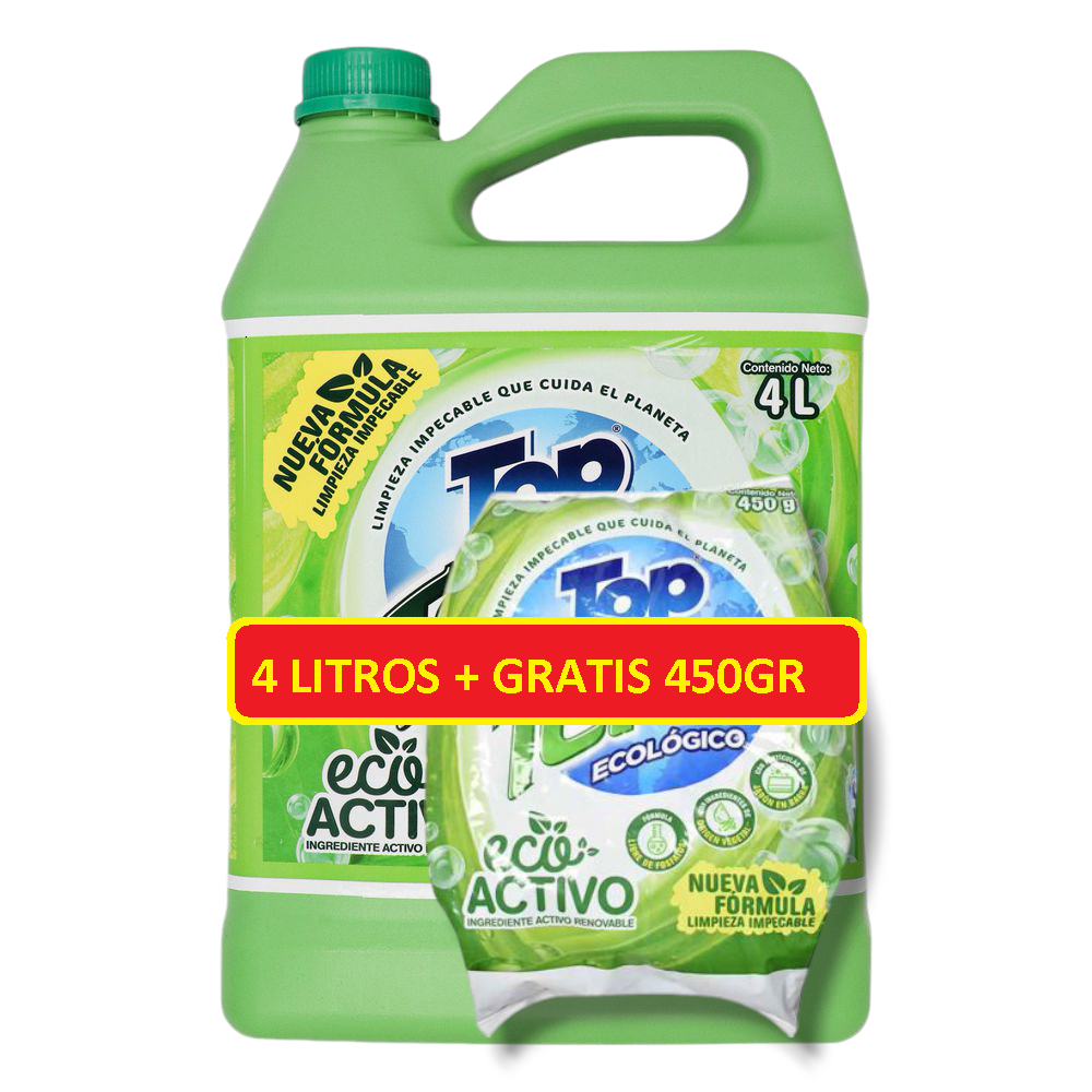 Detergente Liquido Top Terra 4000 ml + Top Terra 450gr Polvo