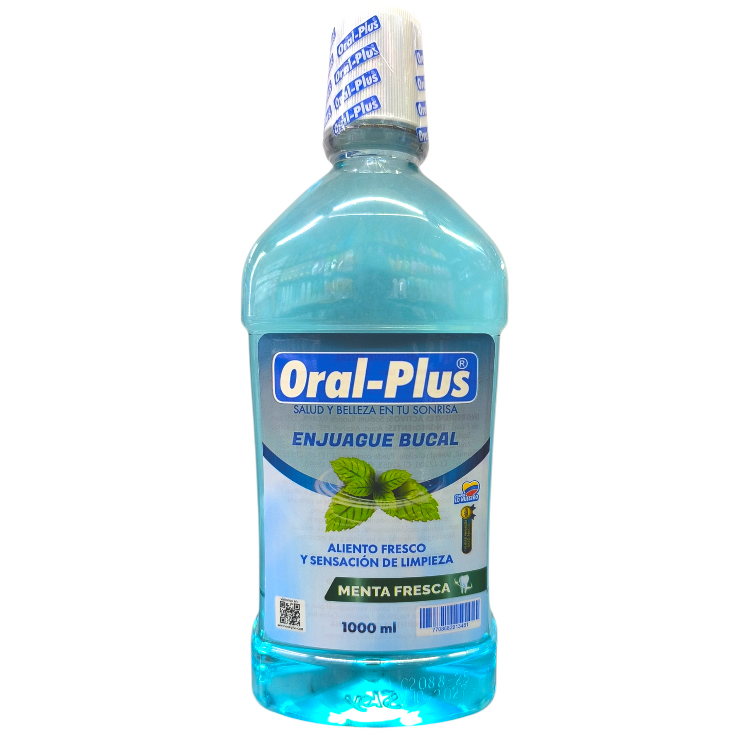 Enjuague Bucal Oral Plus 1000 ml Menta Fresca