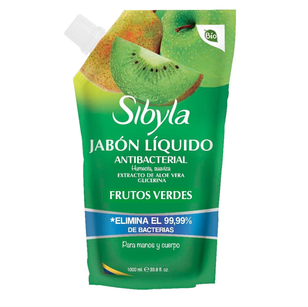 Jabon Manos Liquido Sibyla 1000 ml Frutos Verdes