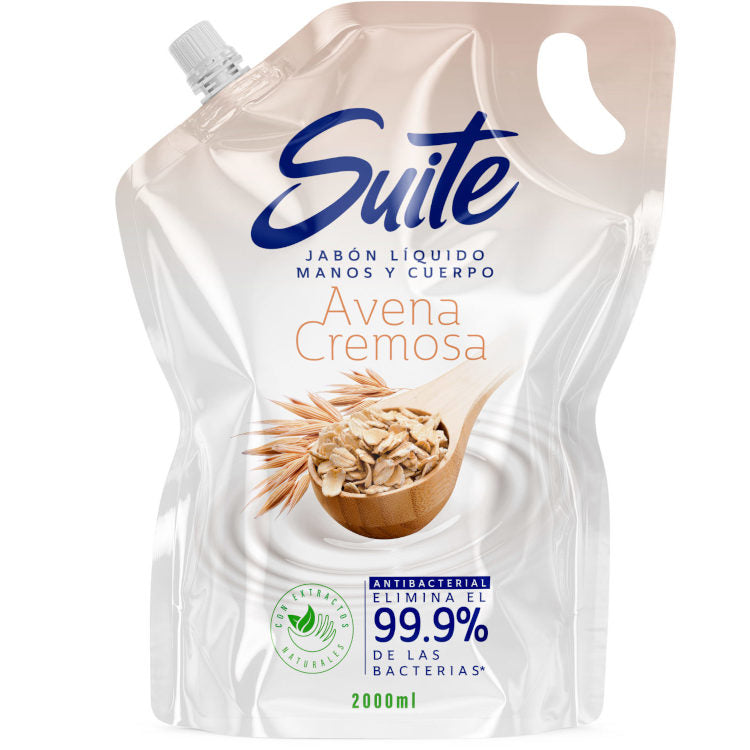 Jabon Manos Liquido Suite 2000 ml Avena Cremosa