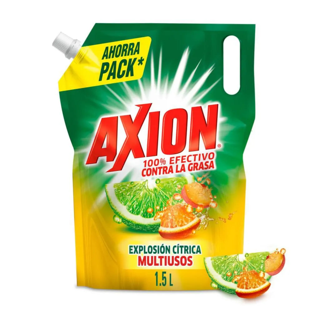 Lavaloza Liquido Axion 1500 ml Doypack Explocion Ctrica
