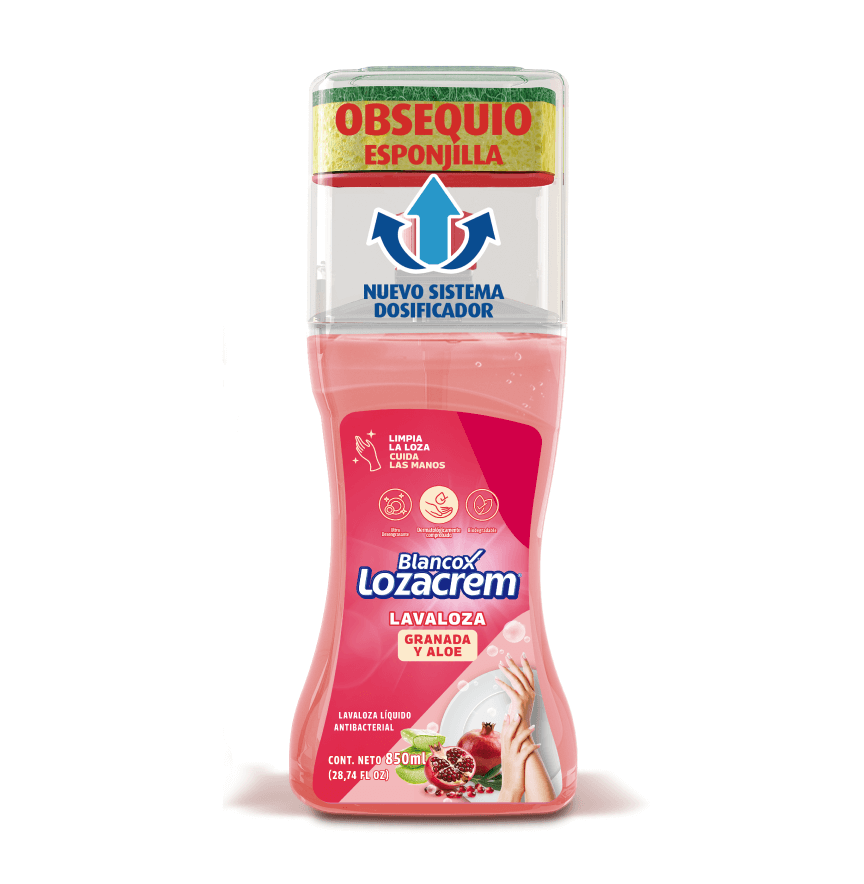 Lavaloza Liquido Blancox Lozacrem 850 ml Granada y Aloe Dosificador
