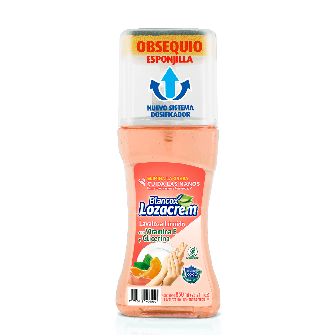 Lavaloza Liquido Blancox Lozacrem 850 ml Vitamina E Y Glicerina
