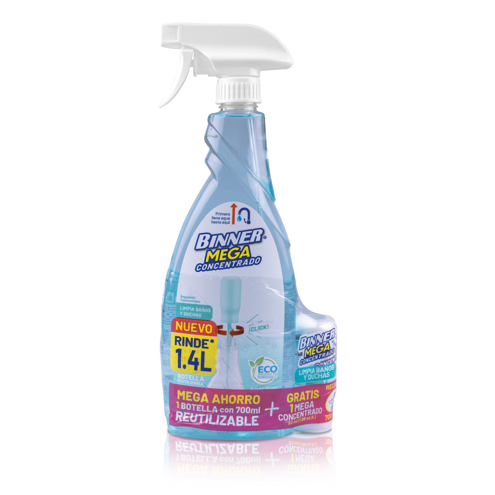 Limpiador Baños y Duchas Binner 700ml + Capsula Mega Concentrada 50ml