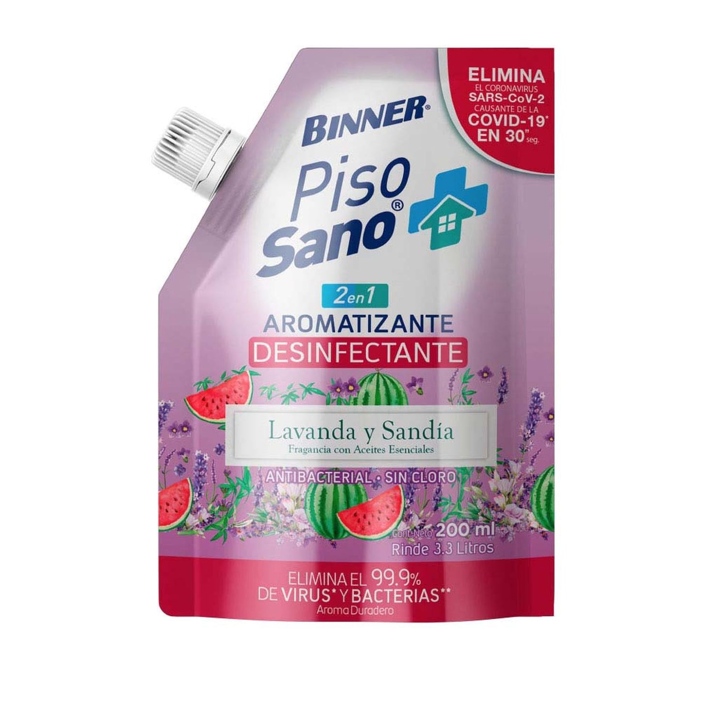 Limpiador Desinfectante Binner 200 ml Lavanda y Sandia