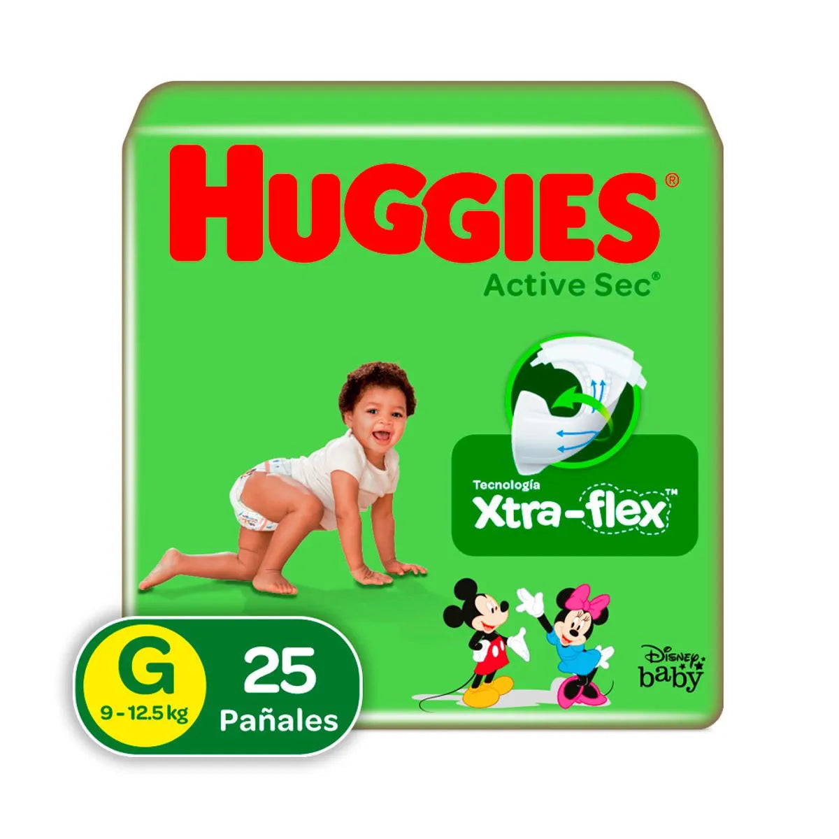 Pañal Huggies Etapa 4 Active Sec 25 Unidades
