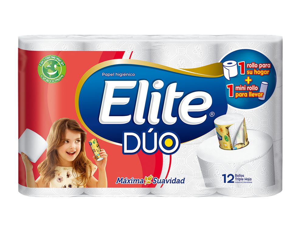 Papel Higienico Elite Duo 12 Unidades