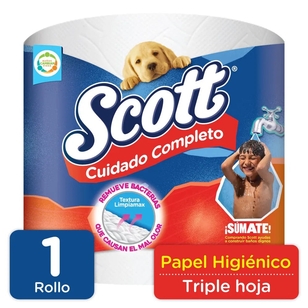 Papel Higienico Scott Superollo Cuidado Completo Unidad
