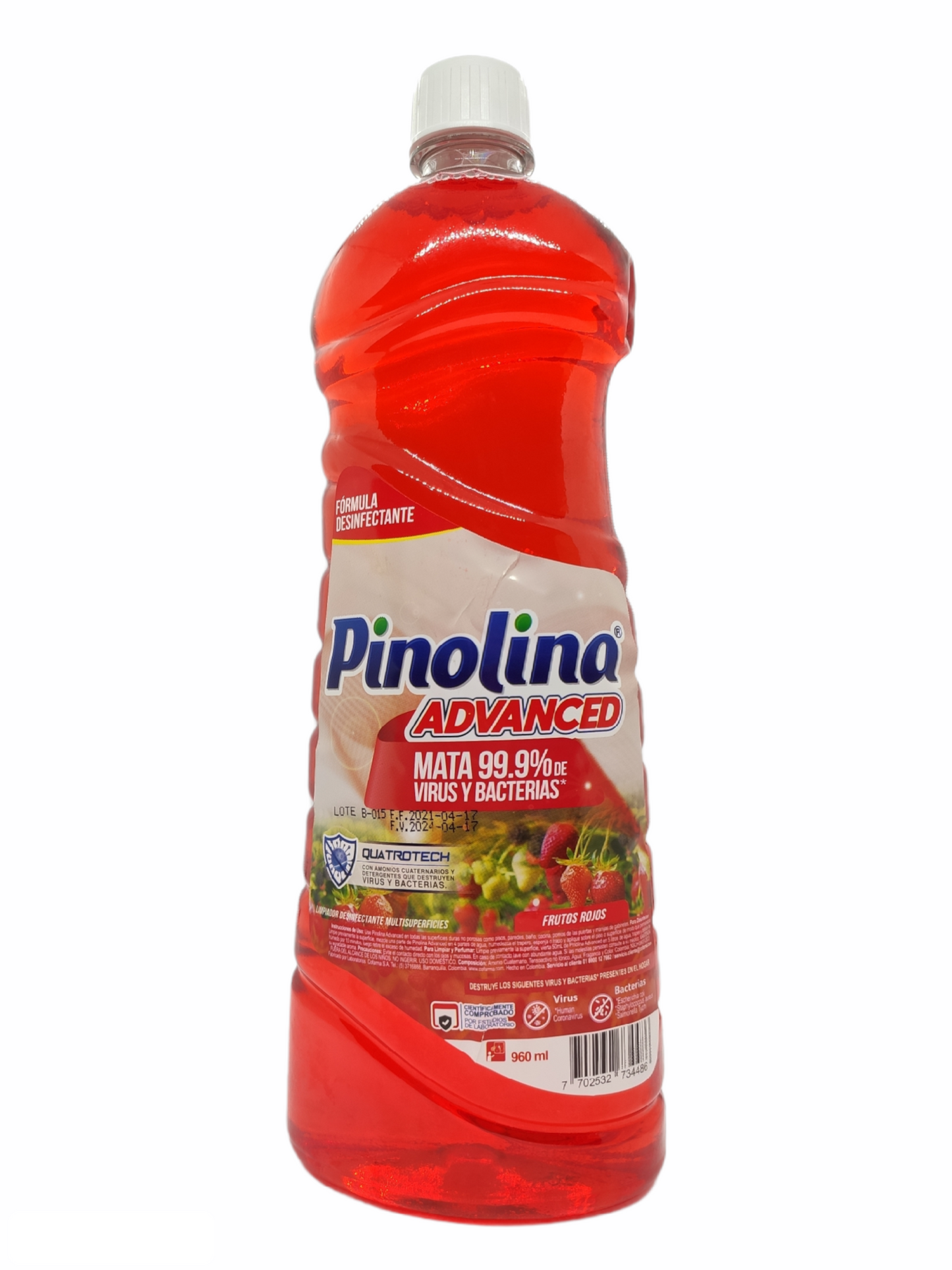Limpiador Pinolina Advance 960 ml Frutos Rojos